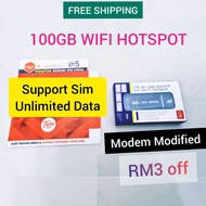 【Local Stock】[100GB Wifi Hotspot] Modified Modem USB 4G Modem Unlock &amp; Router Hotspot