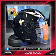 YEMA Helmets 627 [Gloss Black] Double Visor