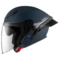 ZEUS ZS 631 FFGRIBLU/BS2 SIL HALF FACE DOUBLE VISOR