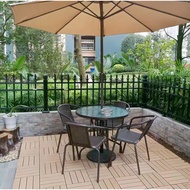 【🔥SG】Balcony Chair Iron Outdoor Rattan Chair Garden Table and Chair Balcony Table And Chair Set