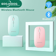 GOOJODOQ Bluetooth Wireless Mouse Modern Slim And Silent Rechargeable iPad Tablet Phone Universal Po