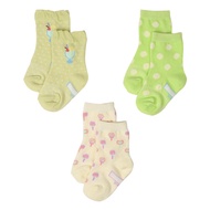 akachan honpo - 襪子3雙組-冰淇淋汽水-淺綠色 (9~14cm)
