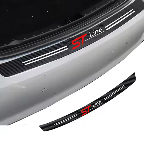 STLINE Car Rear Bumper Protection Sticker For Ford Fiesta Mondeo Fusion Escape Edge Ecosport Focus R