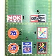 Patches kain sulam stp champion 76 ngk benetton embroidery patches