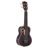 ammoon Spruce 21" Acoustic Ukulele 15 Fret 4 Strings Stringed Musical Instrument with Built-in EQ Pi