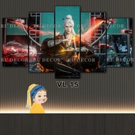 Bộ 5 Tấm Tranh Dán Tường Tiên Nghịch Vương Lâm Fomex 5mm Kèm Keo Xốp Xanh Chuyên Dụng Siêu Dính BH V