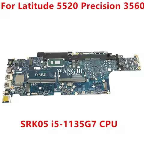 213253-1 For DELL Latitude 5520 Precision 3560 Laptop Motherboard CN-0RW8NK 0RW8NK SRK05 i5-1135G7 C