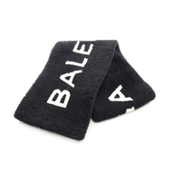 BALENCIAGA 標誌圍巾 羊毛絨 黑白 二手 男女通用