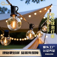 G40 Waterproof LED Plastic Shatterproof Ball Bulb String Lights Camping Party Decoration Outdoor 110