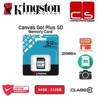 Kingston Canvas Go Plus SD (200MB/s)  Class 10 UHS-I Memory Card - 64GB/128GB/256GB/512GB