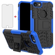 Asuwish Phone Case for iPhone 7 8 with Tempered Glass Screen Protector Cover and Stand Kickstand Har