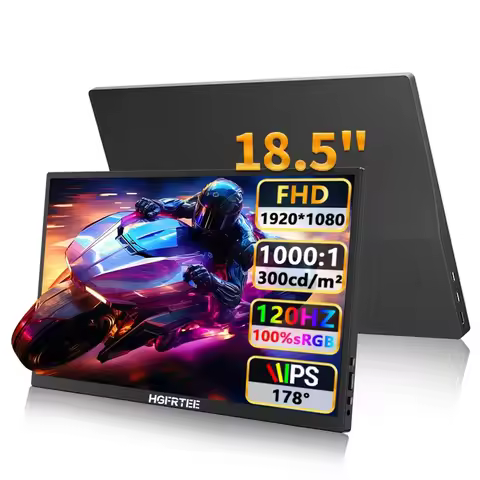 HGFRTEE 18.5 Inch 120Hz Monitor 300Cd/m² 100%SRGB Gaming PC Computer Display mini HDMI-Compatib/Type