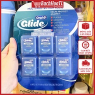 Blister Of 6 Oral-B Glide Advanced Multi-Protection Floss Usa Floss Boxes 44m (Box) ''(Blister)