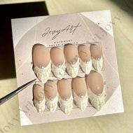 JovyArt | ️ French Shell 3D - Handmade Press on Nails | False Nails | Fake nails | Press on nails | 