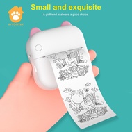 Bluetooth-compatible Pocket Photo Printer Portable Thermal Printer Portable Bluetooth Pocket Printer for Android and Computer Cute Cartoon Design Thermal Printer for Text