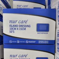 nur care island dressing BOX 10x15cm 50 E:2027 NURCARE DRESSING PLASTER nurcare plaster luka SEKOTAK