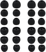 BLLQ 12 Pairs Silicone Replacement Eartips Earbud Ear Buds Tips Compatible with Sony WF-C700n,WF-1000XM4, WF/MDR/XBA Series and Other 3.8mm to 4.5mm Nozzle Earbuds Earphones, S/M/L Black