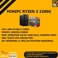 MINIPC: RYZEN 3 3200G, ADATA XPG SX8200 PRO SSD, 16GB 3200MHZ DDR4 RAM, WIFI & BLUETOOTH