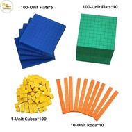 OMS Ten Blos Complete Set Kids Math Plaything Math Blos Plastic Base Ten Set Cube Kids Math Playthin