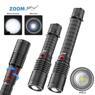 Zoomable Waterproof Diving Flashlight XHP70.2 White LED Light for Diving Underwater floodlight spotl