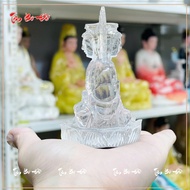 Double-sided Avalokiteśvara for car parking, 2-sided Guan Yin statue, 9cm mini Guan Yin statue