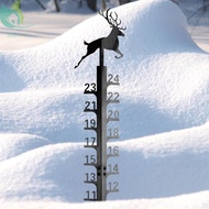Snow Gauge Outdoor 24 Inch Snowfall Measuring Gauge Iron Snowflake Measuring Stick Christmas Snow De