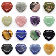 10 PCSSet Love Puff Heart Shaped Natural Healing Crystal Quartz Gemstone Wholesale Stones DIY Pendant Hand Craft Necklace Gift