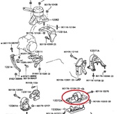 NISTO ยางแท่นเครื่อง ยางหิ้วเครื่อง ซ้าย โตโยต้า โคโรน่า ST191 ST 191 Toyota Corona