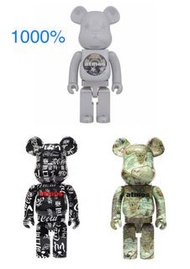 Summer Sale Limited Time Preorder 限時訂購Medicom Toy BE@RBRICK 1000% (A-BE@RBRICK atmos WHITE CHROME Ve