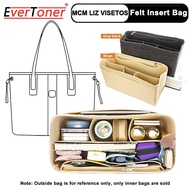 EverToner Fits For MCM Liz Visetos Bag Liner Cosmetic Bag Handbag Insert Bag Organizer Makeup Cosmetic Storage Base Shaper For Liz Visetos Bag