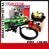 Y125Z SRL105 FRONT BRAKE SYSTEM SET CALIPER SET MASTER PUMP SET X4