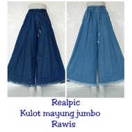 *CHUAKS* CELANA KULOT JEANS JUMBO WANITA JUMBO BAWAH RAWIS MUAT BB