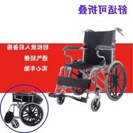 ST/🎫Folding Wheelchair for the Elderly Lightweight Portable Travel Ultra-Light Manual Trolley for the Elderly Scooter fo