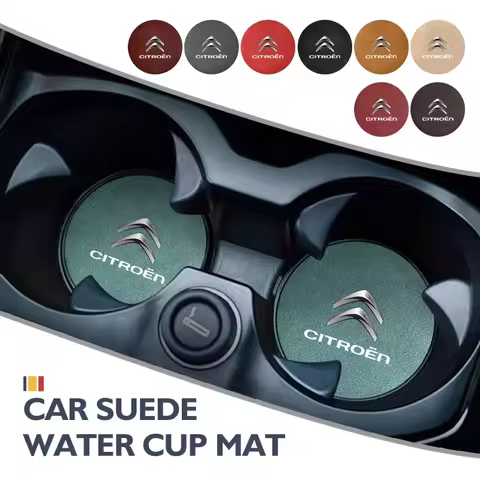 Car Coaster Cup Slot Pad Suede Anti-Slip Interior Water Cup Mat For Citroen C5 C1 C2 C6 C4L DS3 DS4 