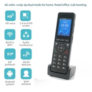 4G VoIP Cordless Phone S07 Built-in 2.4G Wifi 3 SIP Lines 3-party Audio Conference 2.4 inch For Busi