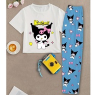 Kuromi Mewing Girls Sleepwear Suits Full Printing