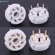 GREATMY 1Pcs Valve Base, GZC8-Y GZC8-Y-2 Octal Ceramic Tube Socket,  8Pin K8A DIY Tin-Plated PCB Mou