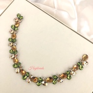 N0177 Olive Gold Chain Sequins