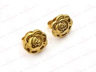 US 10K GOLD ROSE EARRINGS