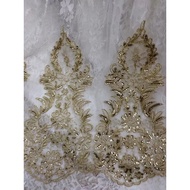 1 Meter Gold Color Premium Designer Border Lace for Wedding Dress / Border Lace