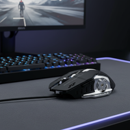 Wireless Gaming Mouse with Silent Click, LED Backlight, USB Optical, Ergonomic, Ideal for PC and Lap