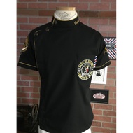 ชุดยูนิฟอร์ม เสื้อเชฟ ปักลายโลโก้ jpn สีขาว สีดํา สําหรับช่างตัดผม