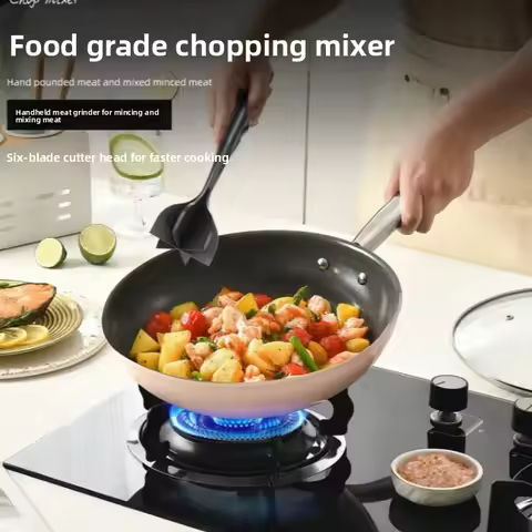 Six page manual meat grinder, meat loosener, vegetable and fruit salad grinder, manual chopper, rice