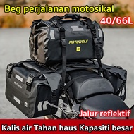 Motorcycle Travel Bag Duffel Bag Reflective Waterproof Bag Motorcycle Rear Seat Bag 40-66L