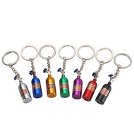 [Hesers]▨✠ Car Turbo NOS Keychain Nitrogen Bottle Metal Key Chain Key Ring Stash Pill Box Storage Car Accessories Car Interior Stylish
