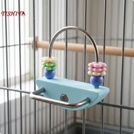 [tishita] Parrot Chewing Toy Boredom Relief Parrot Perch Toy Interactive Play Beaded Bird Perch for 