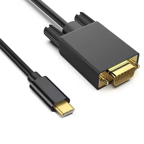 USB-C Thunderbolt3 To VGA Adapter Type-C To D-sub 15Pin VGA Converter Cable for USB 3.1 Mobile Phone