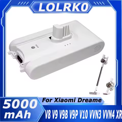 for Dreame V8 V9 V10 V9P V9B Dreame Vacuum Cleaner Battery 25.2V 5000mAh VVN3 VVN4 Cordless Dust Cat