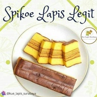 2in1 Kue Bolu Lapis Surabaya Spikoe Legit Polos dengan Resep Kuno Asli Basah