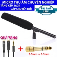 Micro phỏng vấn chuyên nghiệp BUB MA-G18 Dùng cho máy quay phim Điện thoại - Tặng kèm cáp chuyển và 